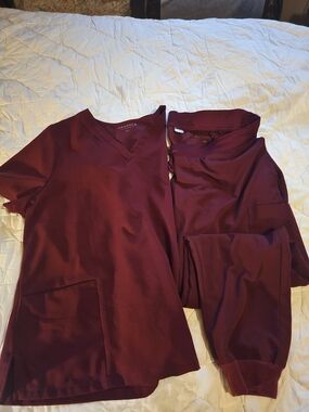 Mandala Scrub Set Burgundy 2XL
